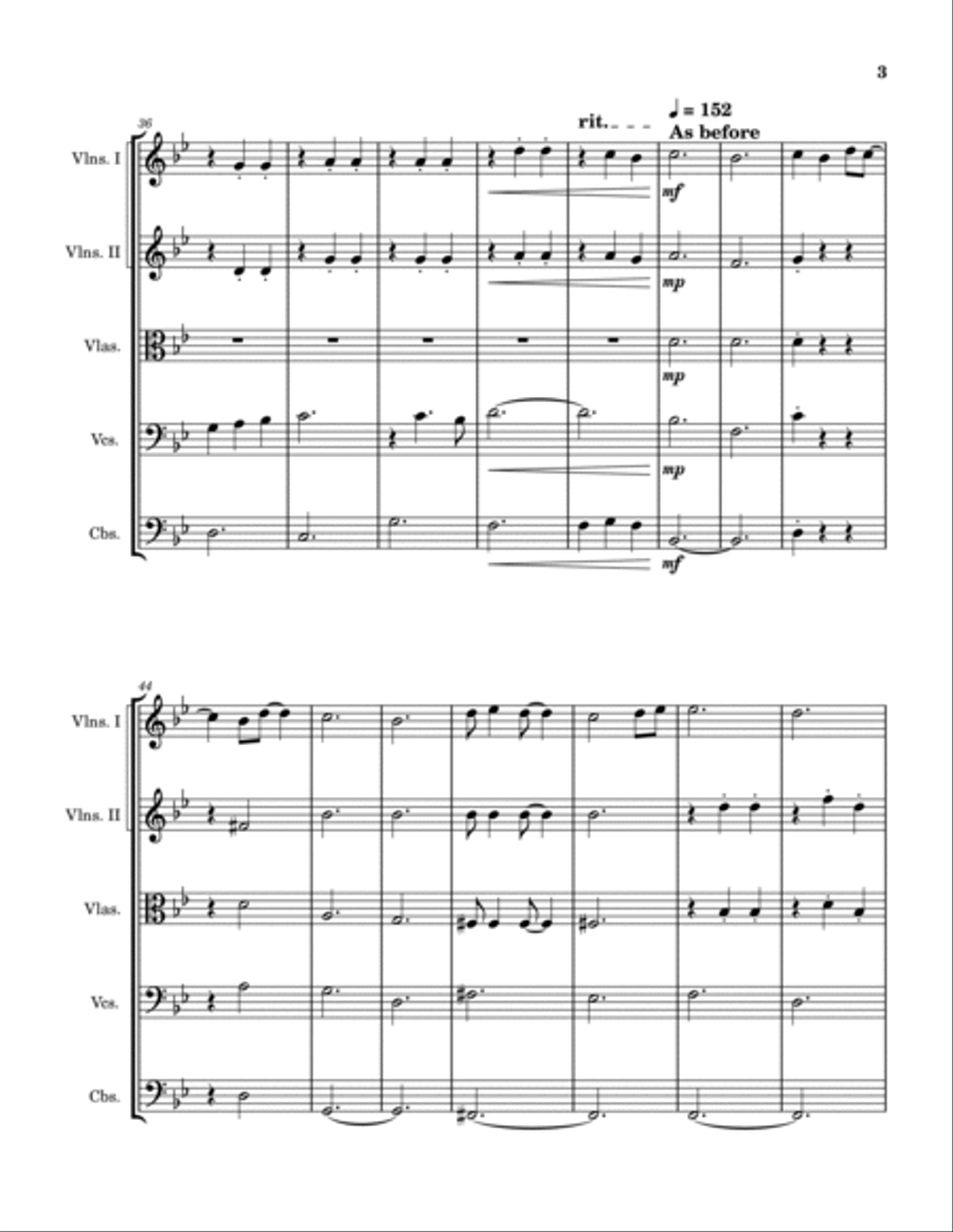 Look For The Light String Quintet scores gallery preview page 3