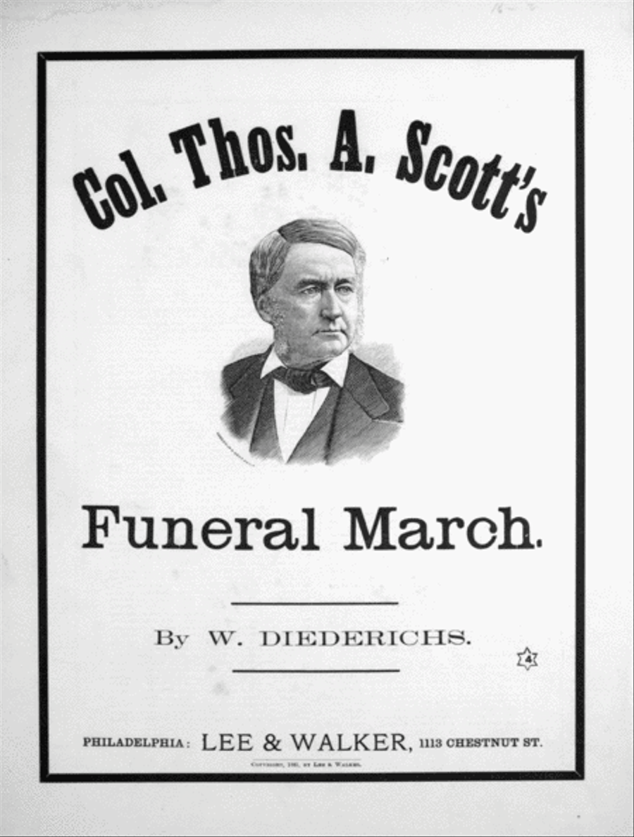 Col. Thom. A. Scott's Funeral March Piano Solo scores gallery preview page 1