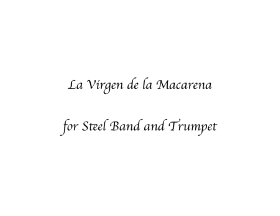 La Virgen De La Macarena La Virgen De La Macarena Percussion Ensemble scores gallery preview page 1