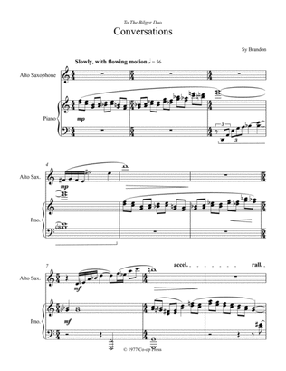 Conversations for Alto Saxophone and Piano