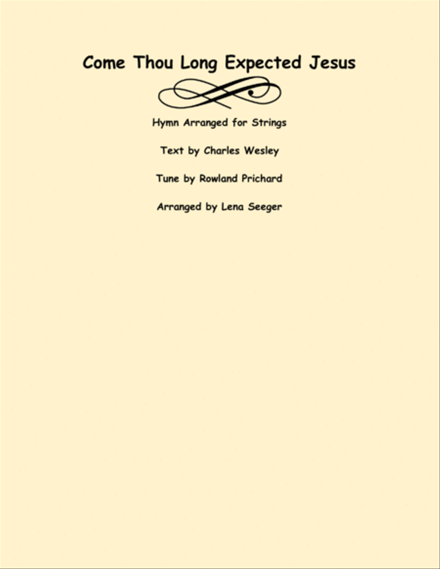 Come Thou Long Expected Jesus String Quartet scores gallery preview page 1