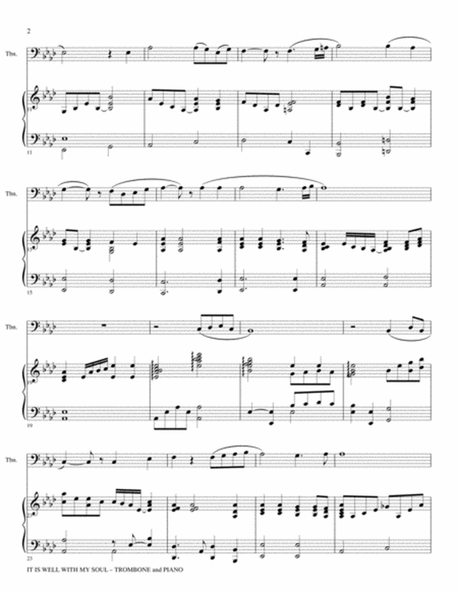 THREE HYMN ARRANGEMENTS for TROMBONE and PIANO (Duet – Trombone/Piano with Trombone Part) image number null