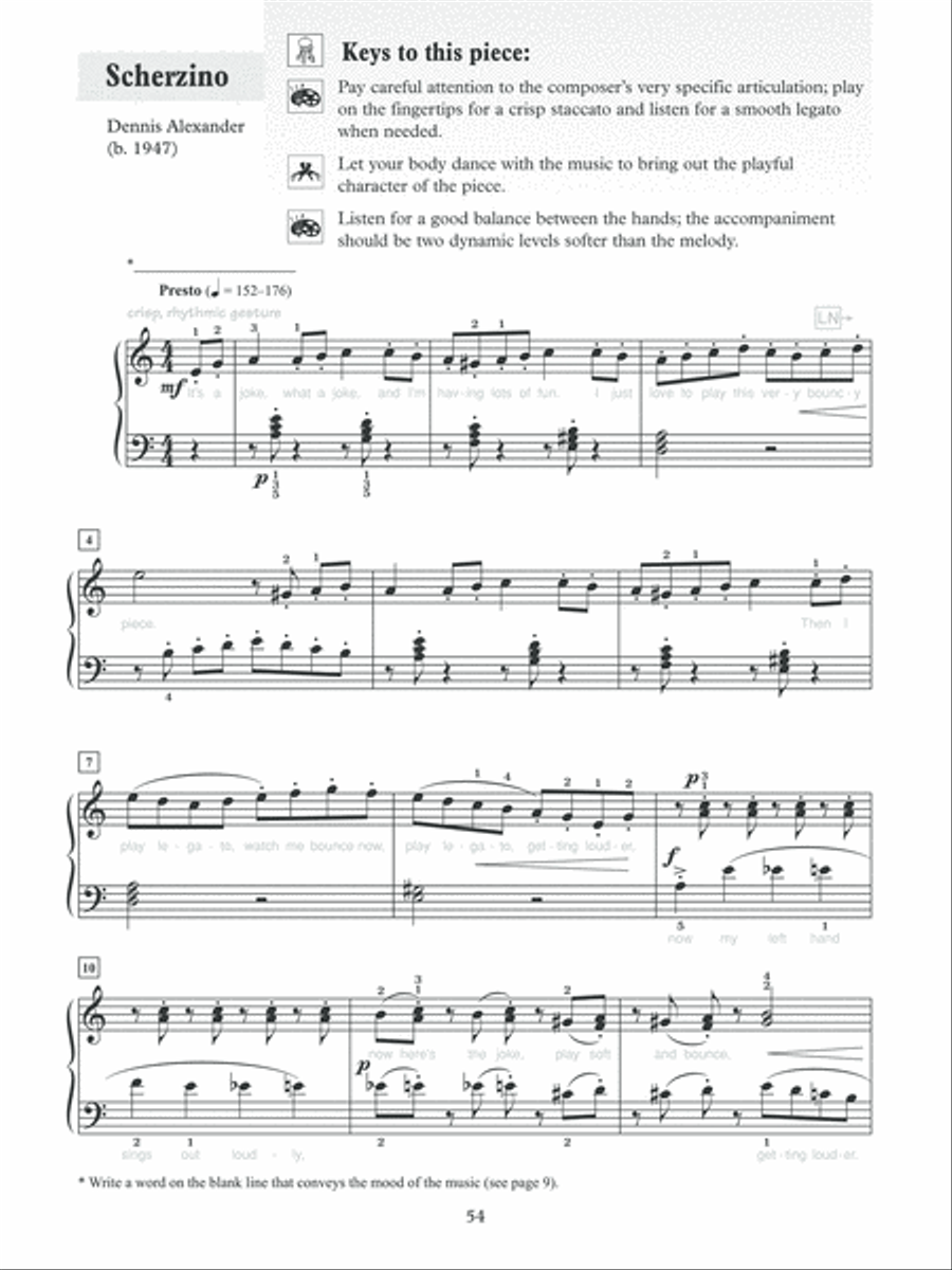 Keys to Artistic Performance, Book 1 Piano Solo scores gallery preview page 4