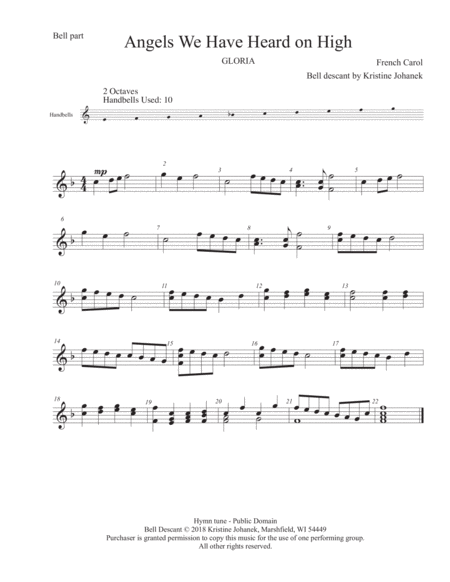 Bell Descants for Christmas (Reproducible) Set 2 (2 octaves) image number null