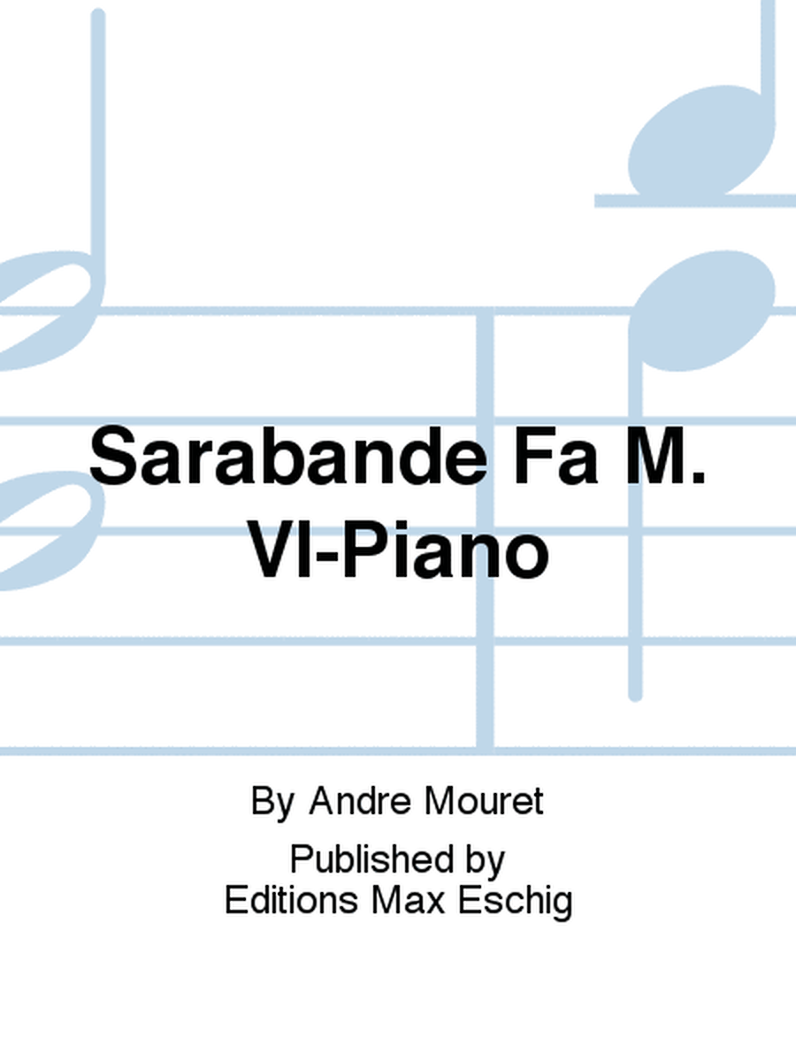 Sarabande Fa M. Vl-Piano