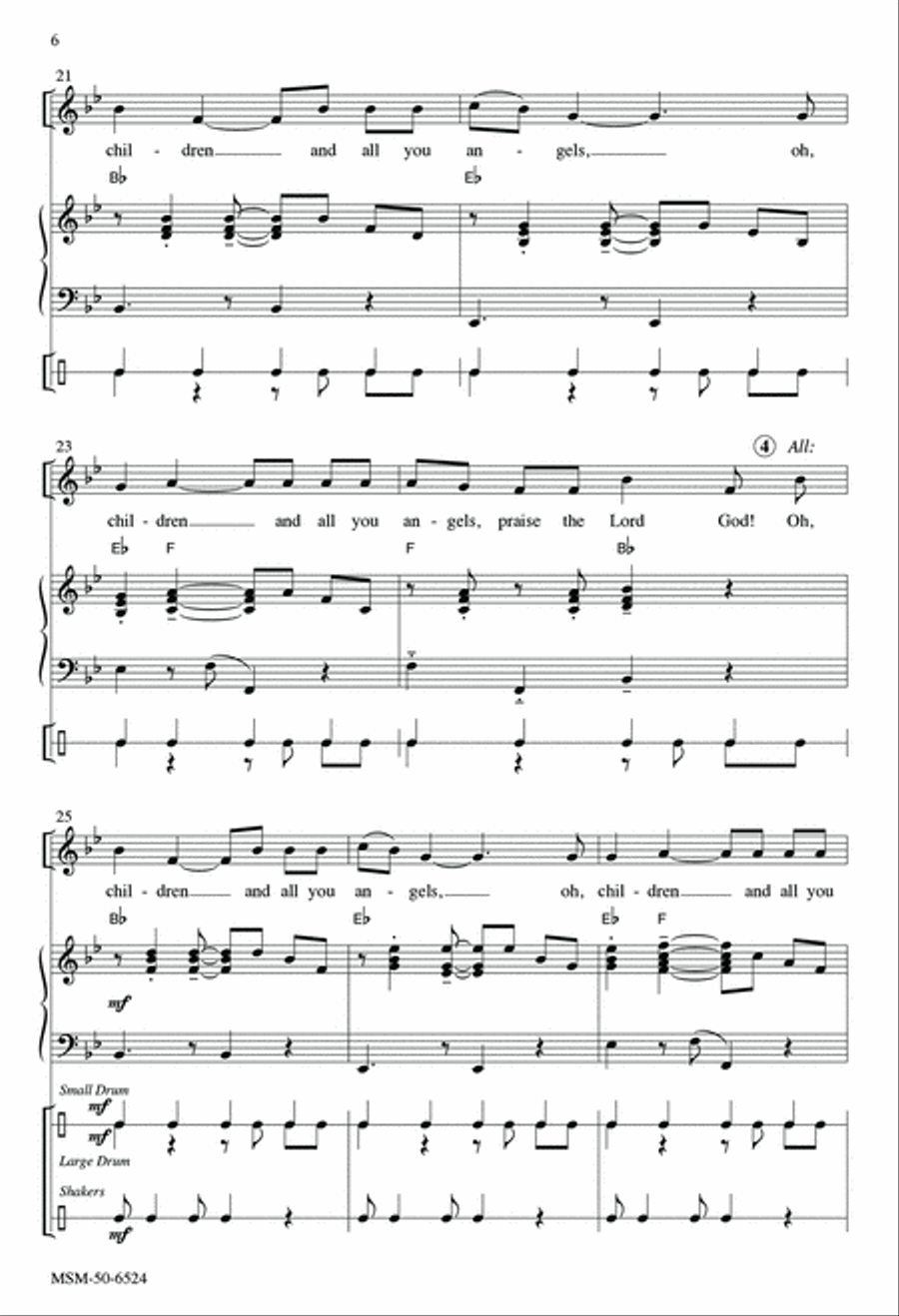 Watoto na Malaika (Children and Angels, Rejoice) SSA scores gallery preview page 6