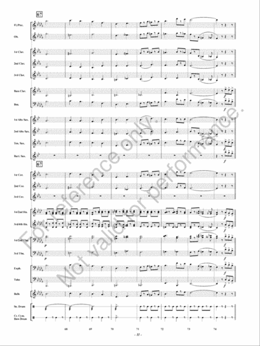 Lights Out Lights Out Concert Band scores gallery preview page 12