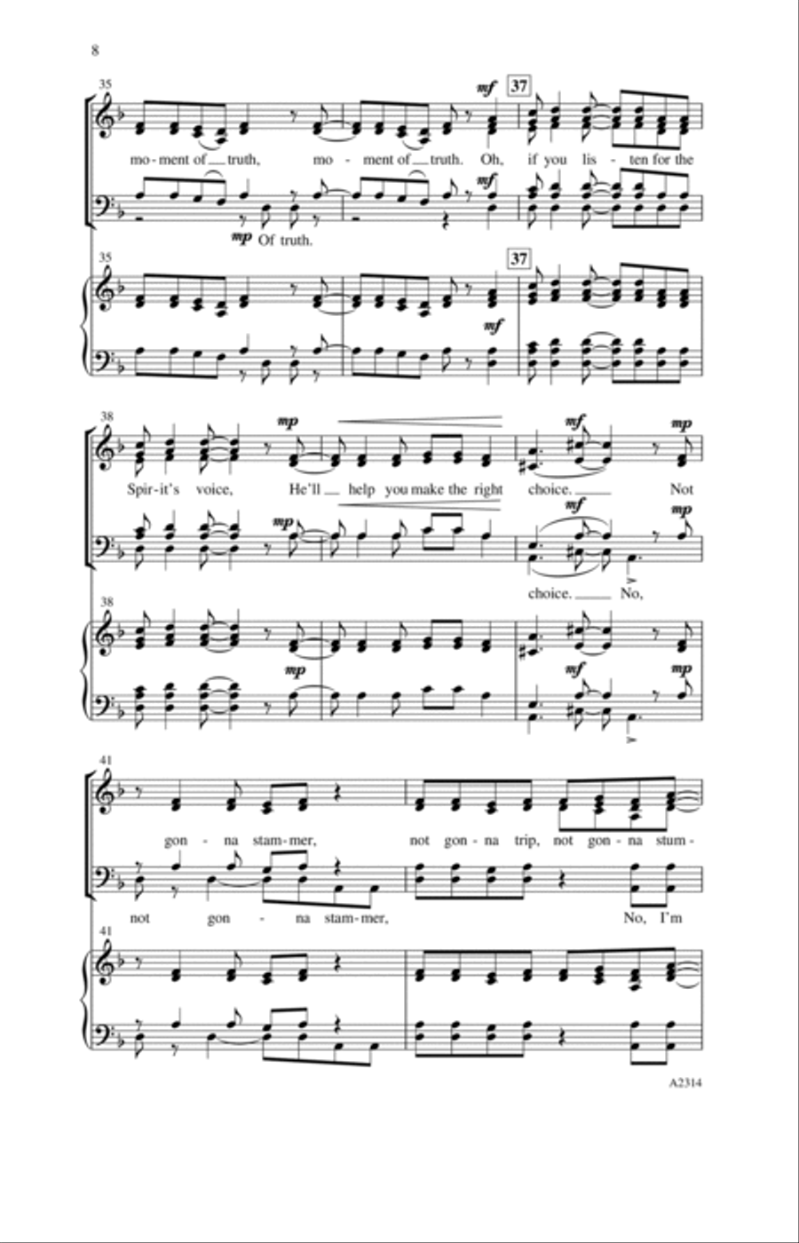 Nothin' Gonna Stumble My Feet 4-Part scores gallery preview page 6