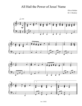 All Hail the Power of Jesus' Name (Solo Piano)