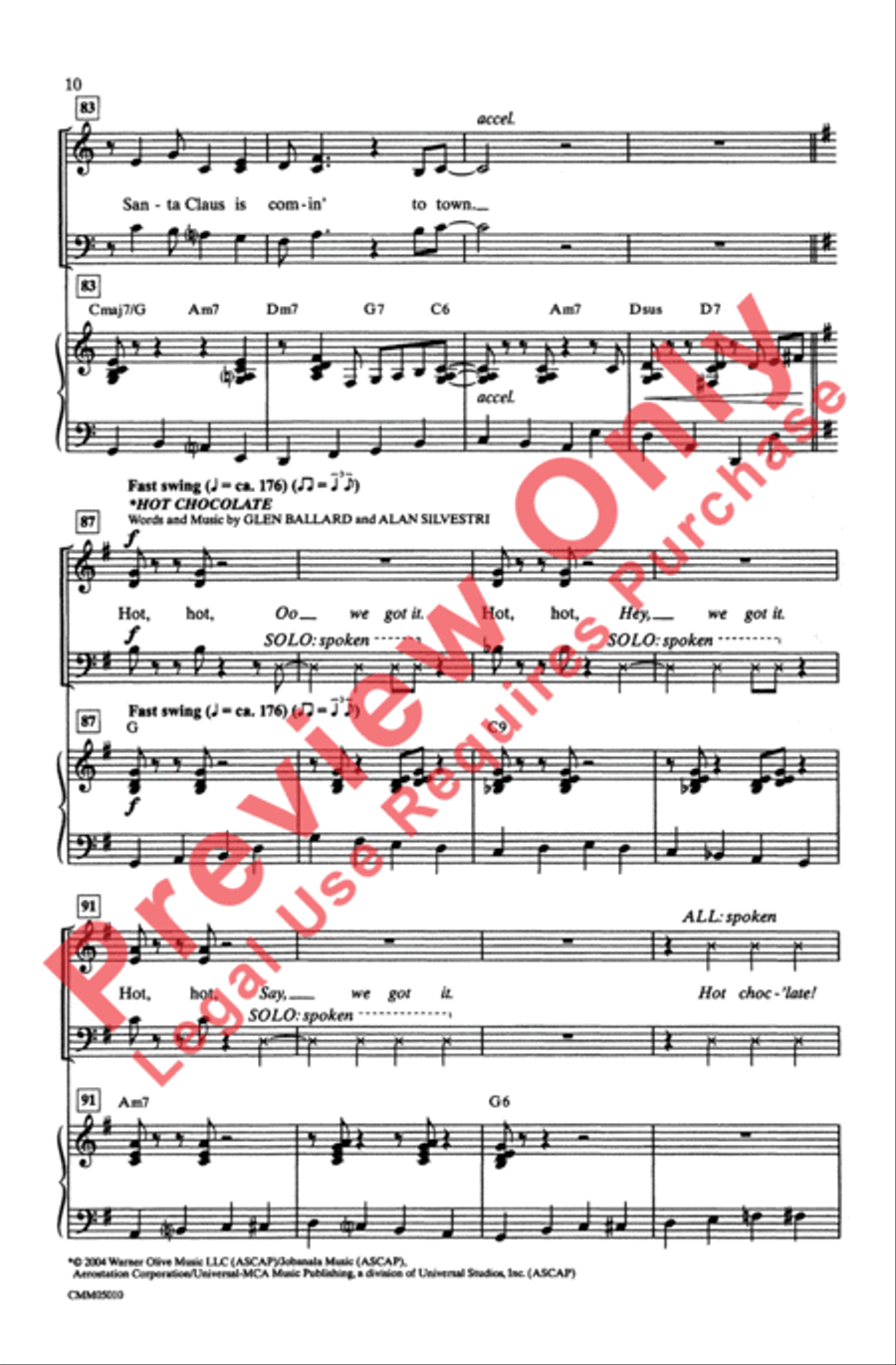 The Polar Express: A Choral Medley 3-Part scores gallery preview page 10