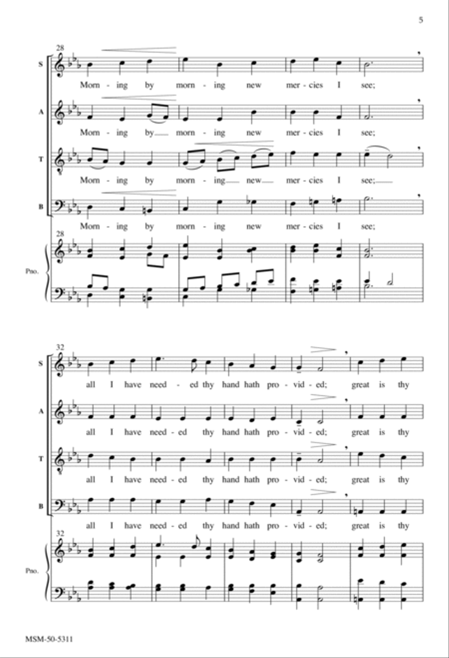 Great Is Thy Faithfulness Divisi scores gallery preview page 5