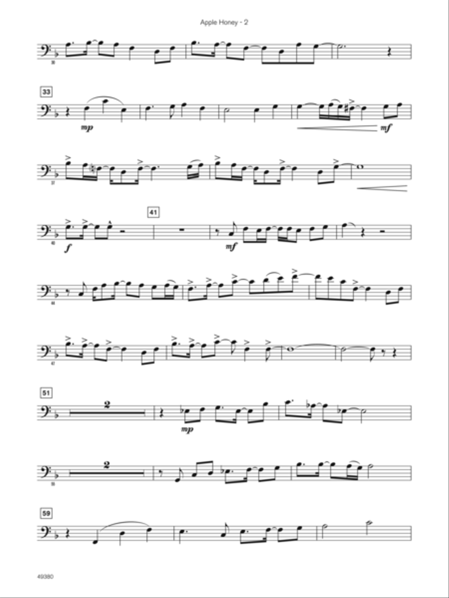 Apple Honey (Sound Innovations Soloist, Bassoon) Small Ensemble scores gallery preview page 2
