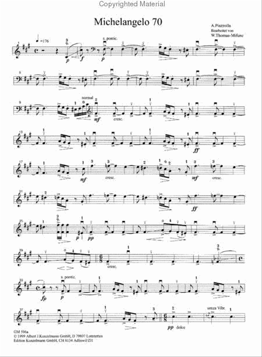 Piazzolla for Cello - 3 Tangos for Cello and Piano Piano Accompaniment scores gallery preview page 5