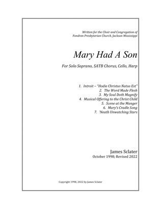 Mary Had a Son - Harp part