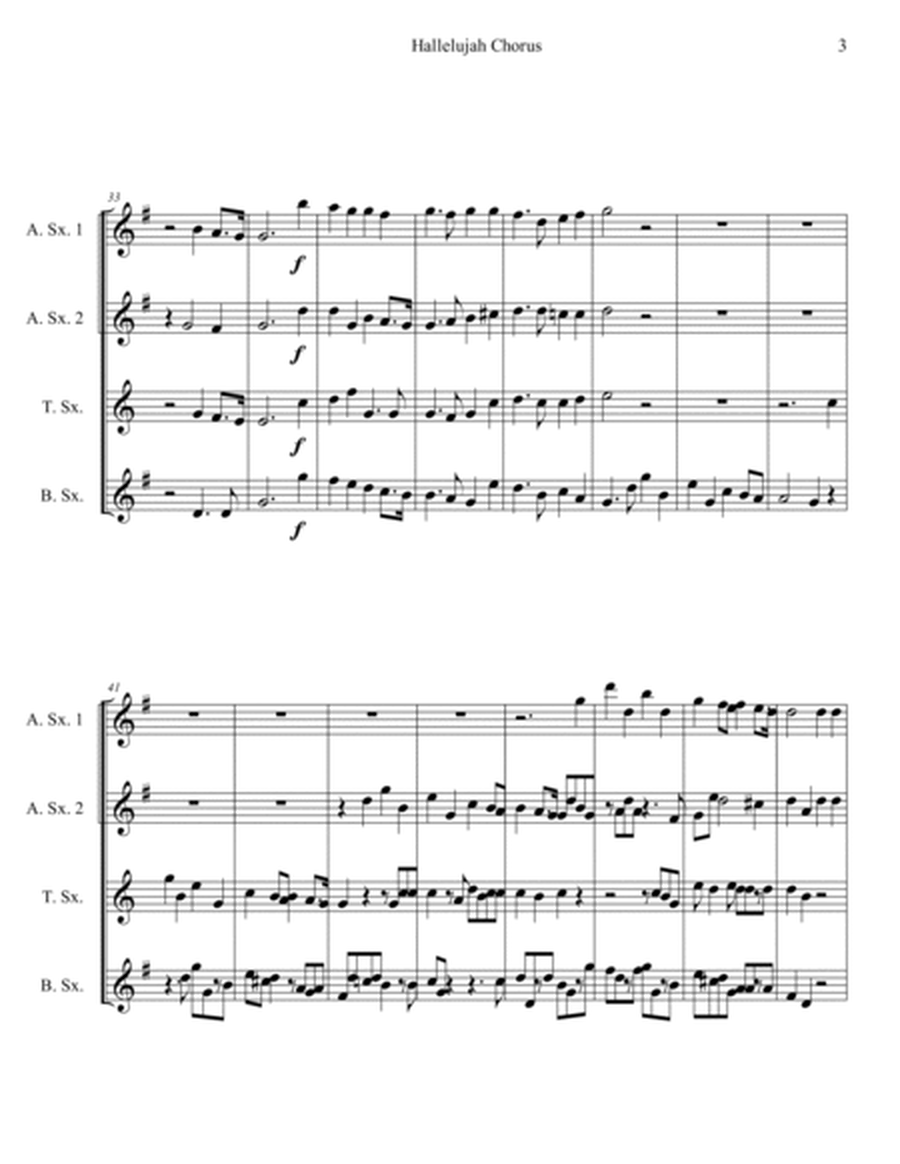 Hallelujah Chorus from Messiah (Sax Quartet) image number null
