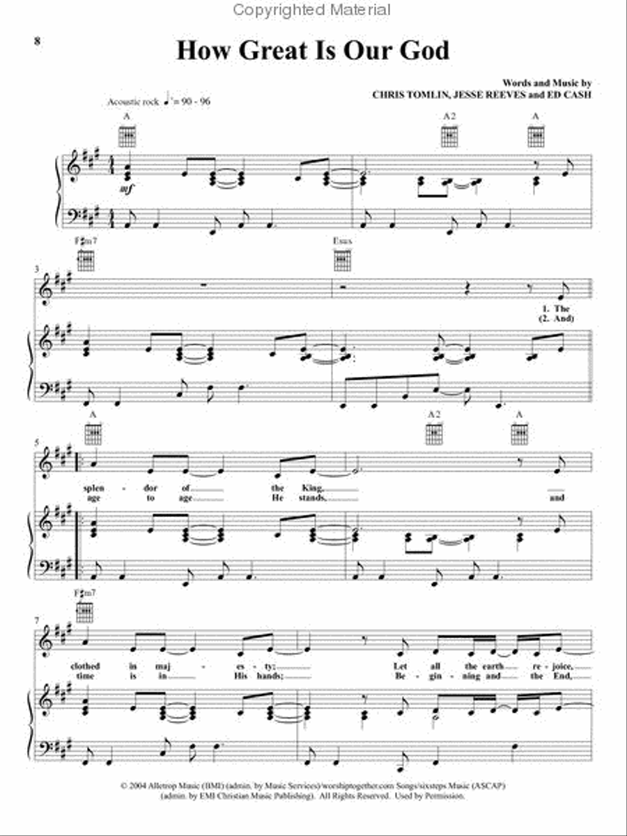 The Library of Contemporary Christian Music Piano, Vocal, Guitar scores gallery preview page 5