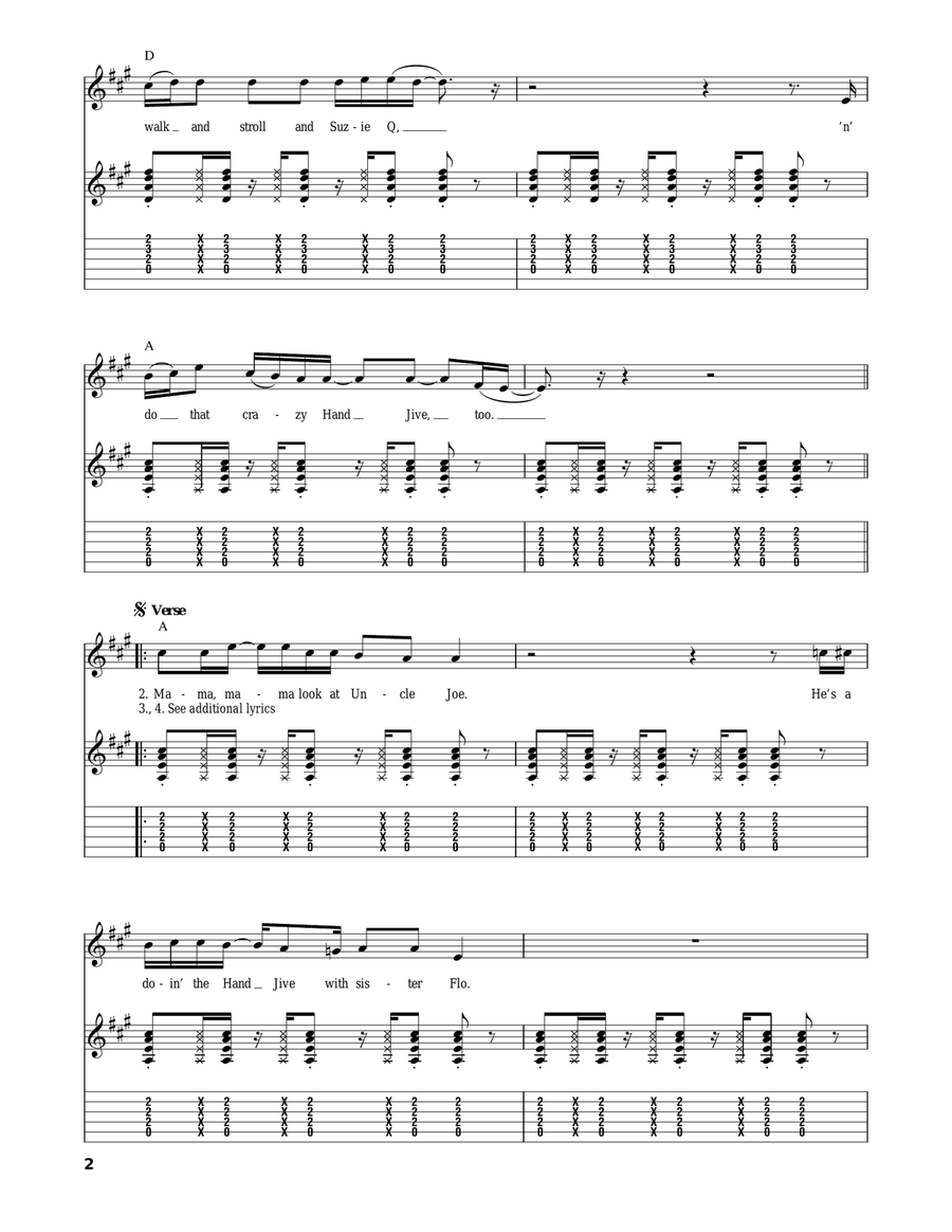 Willie And The Hand Jive Acoustic Guitar scores gallery preview page 2