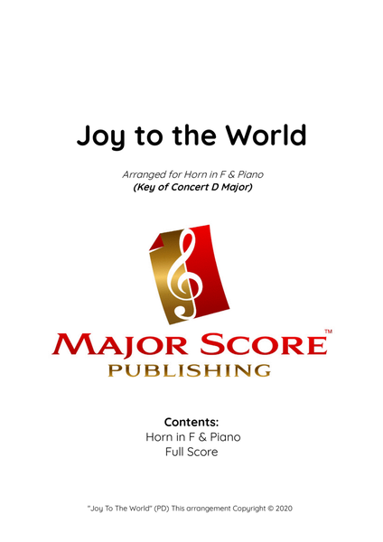 Joy to the World - Horn in F & Piano (D Major) image number null