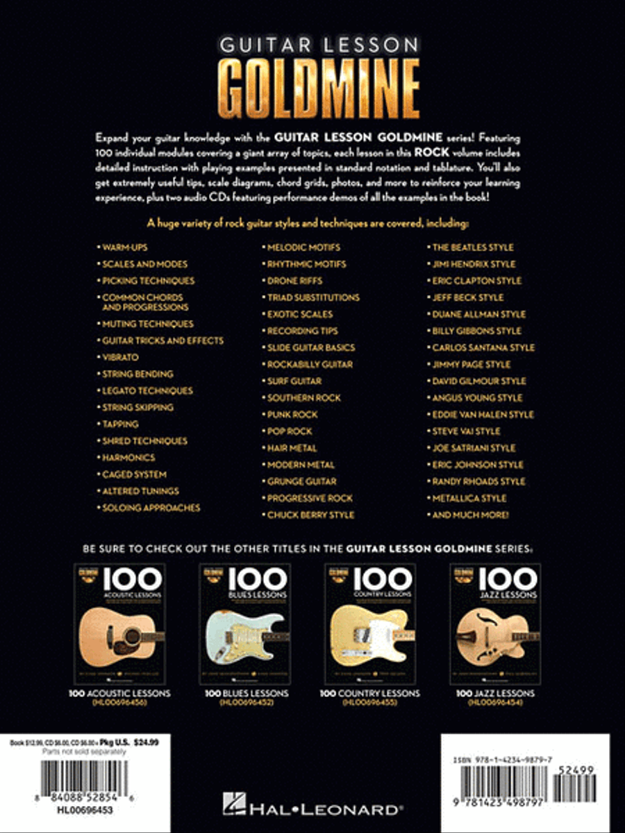 100 Rock Lessons Guitar Tablature scores gallery preview page 2