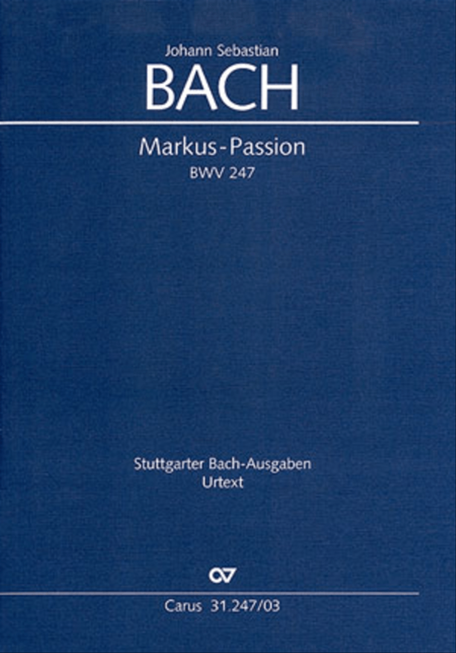 St. Mark Passion (Markus-Passion) 4-Part scores gallery preview page 1