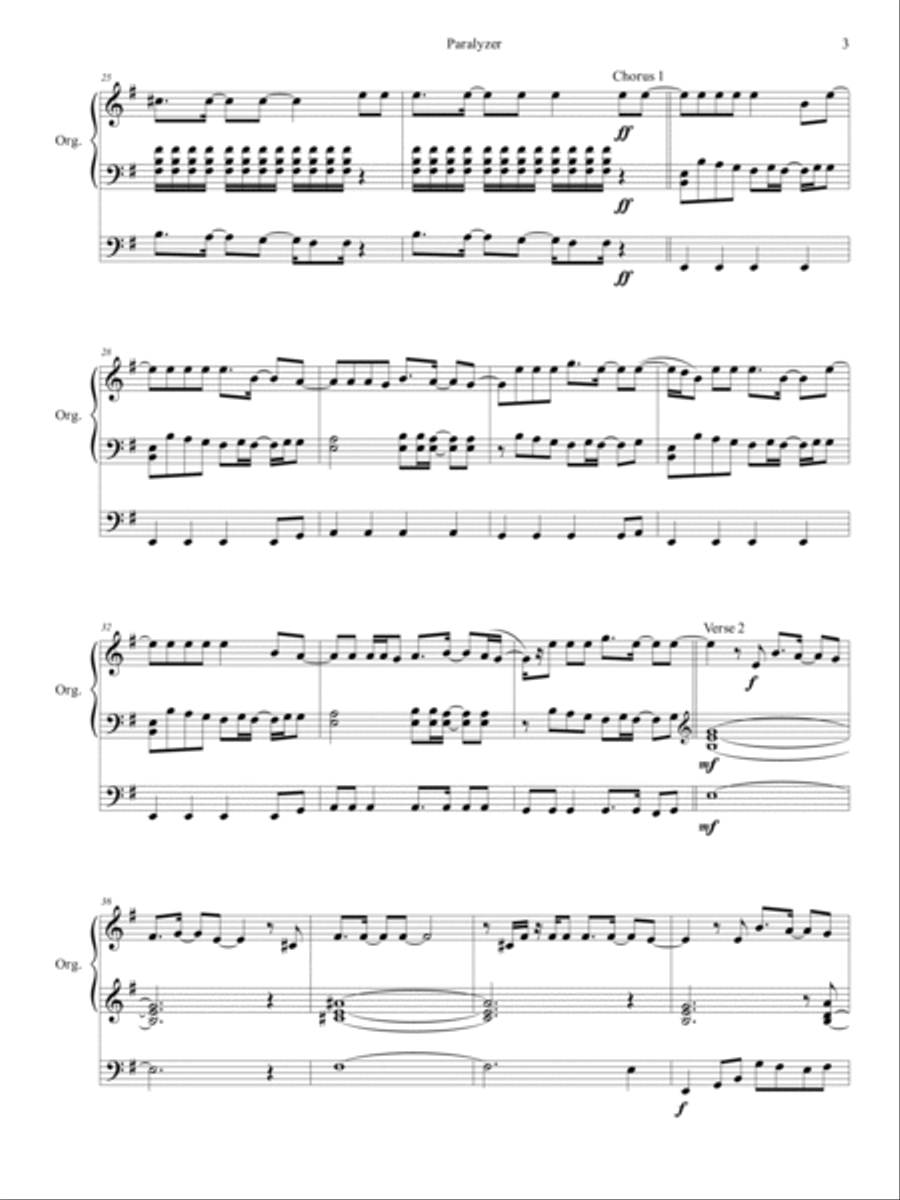 Paralyzer Organ Solo scores gallery preview page 4