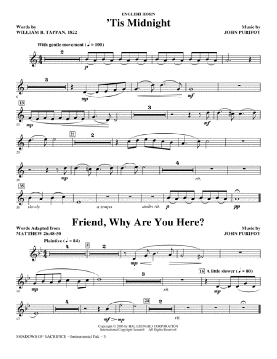 Shadows of Sacrifice - English Horn Choir scores gallery preview page 3