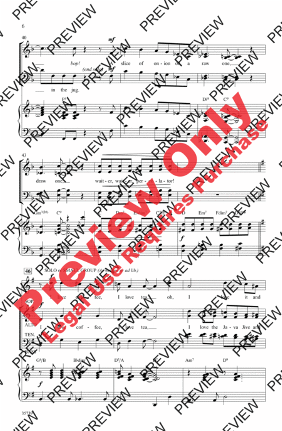 Java Jive 4-Part scores gallery preview page 6