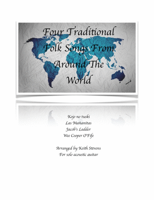 Book cover for Four Traditional Folk Songs From Around The World for guitar