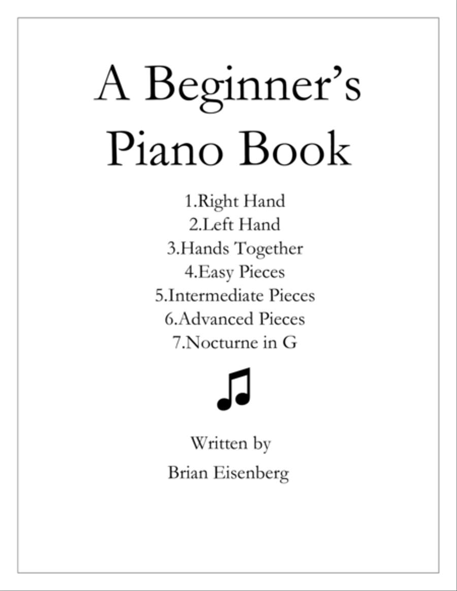 A Beginner's Piano Book