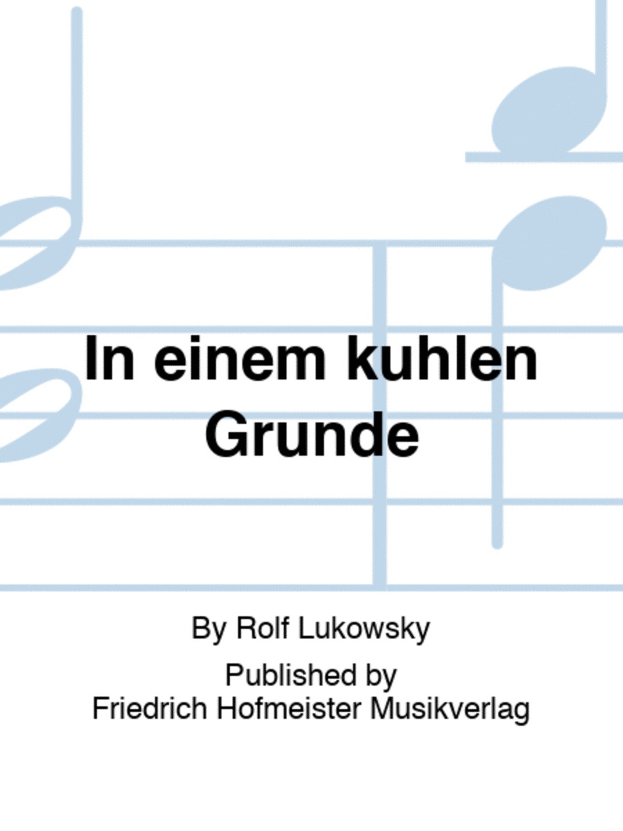 In einem kühlen Grunde In einem kühlen Grunde Men's Choir scores gallery preview page 1