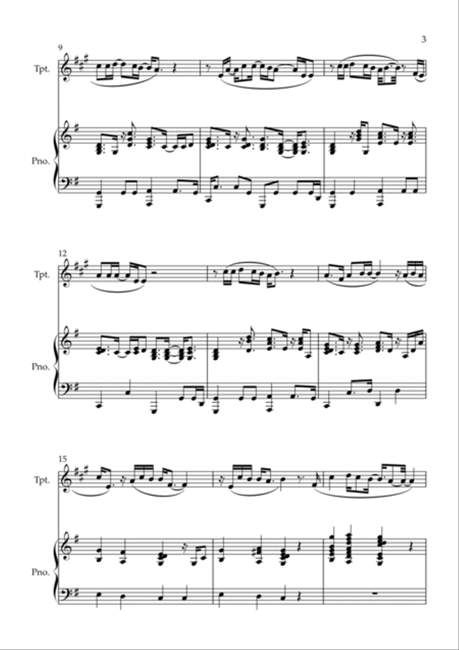Jessie Trumpet Solo scores gallery preview page 3