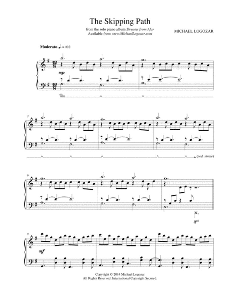 The Skipping Path The Skipping Path Piano Solo scores gallery preview page 1