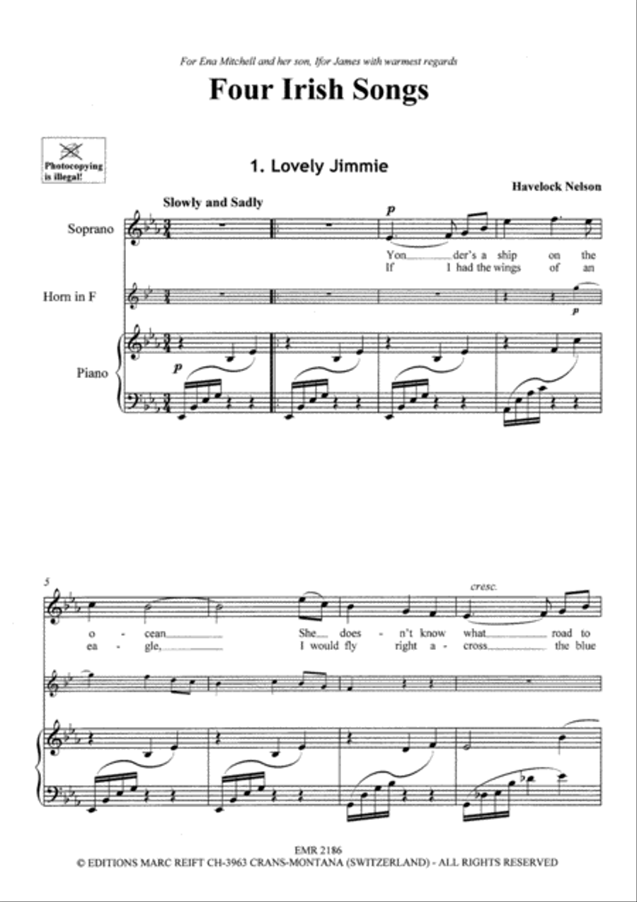 Four Irish Songs Horn scores gallery preview page 3
