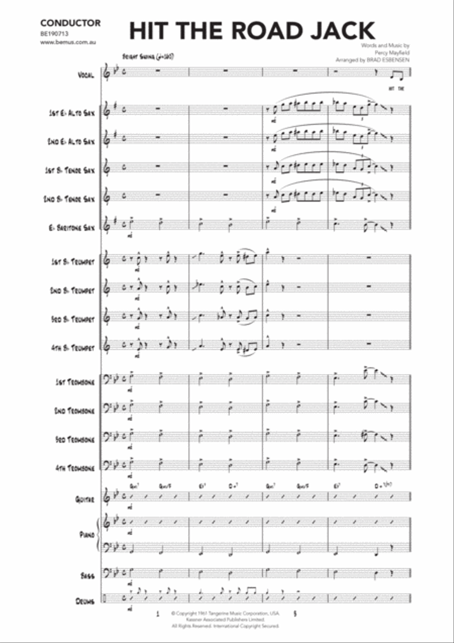 Hit The Road Jack Jazz Ensemble scores gallery preview page 3