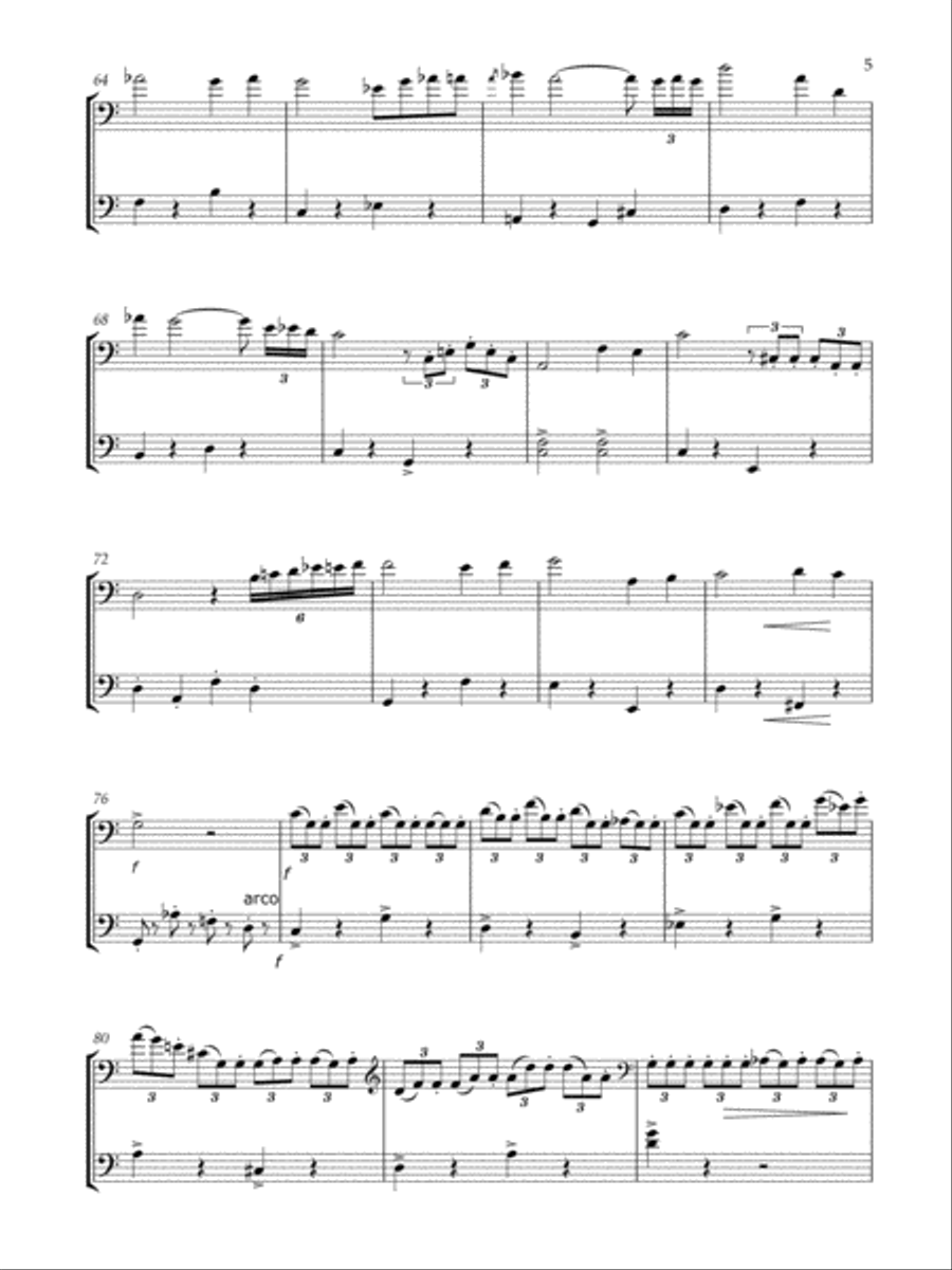 The girl and the toad / Contrabass Duet String Duet scores gallery preview page 6
