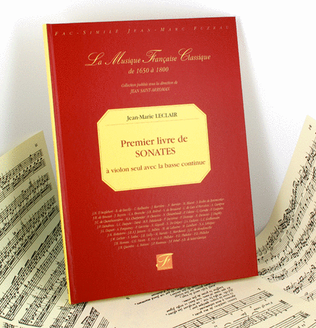 Book cover for First book of violin sonatas with continuo bass - Violin flute