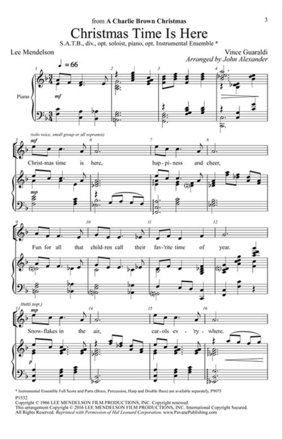 Christmas Time Is Here Choir scores gallery preview page 2