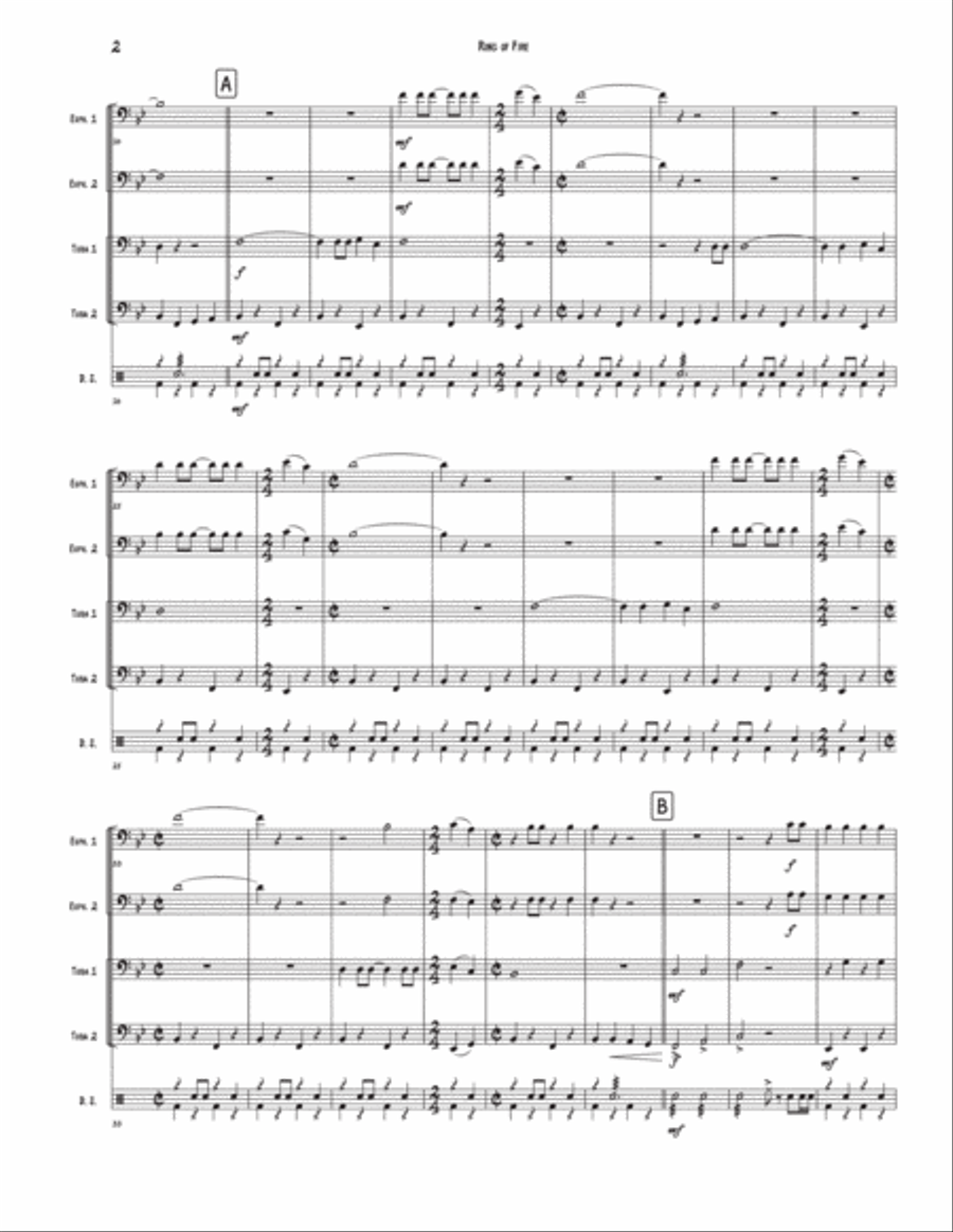 Ring Of Fire Brass Quartet scores gallery preview page 2