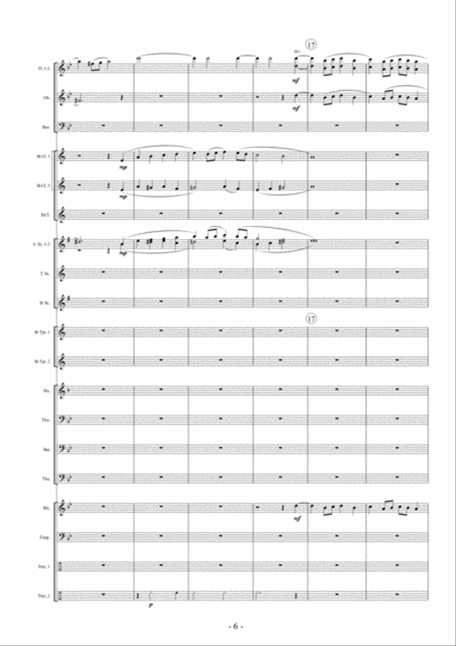 Fantasy on a Hebrew Chant Concert Band scores gallery preview page 6