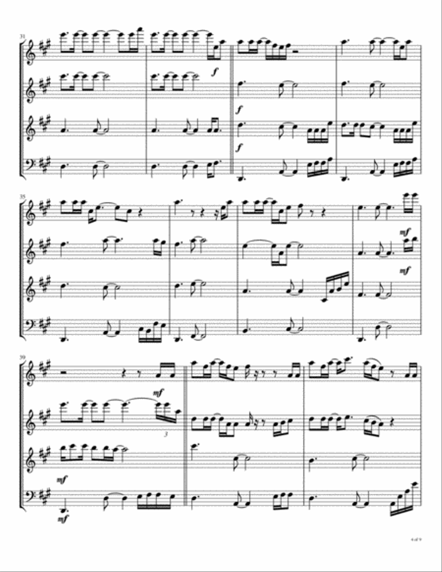 North Dakota Woodwind Quartet scores gallery preview page 5
