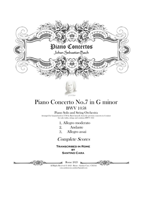 Bach - Piano Concerto No.7 in G minor BWV 1058 for Piano solo and String Orchestra