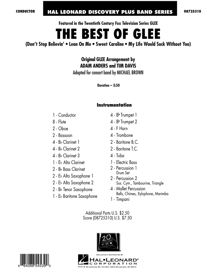 The Best Of Glee - Full Score