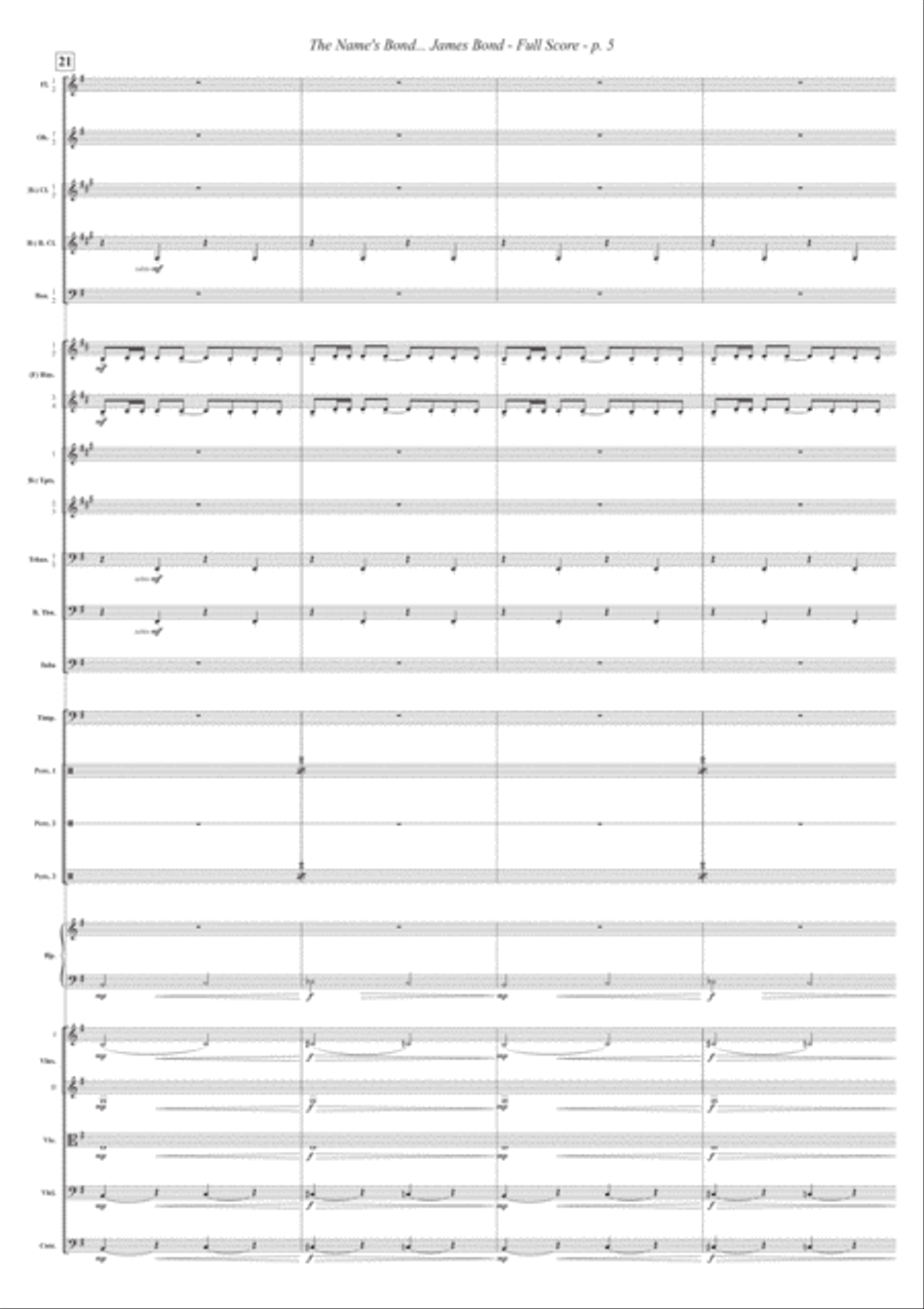 The Name's Bond... James Bond Full Orchestra scores gallery preview page 6