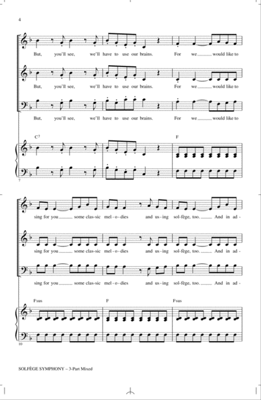 Solfege Symphony Solfege Symphony 3-Part scores gallery preview page 2
