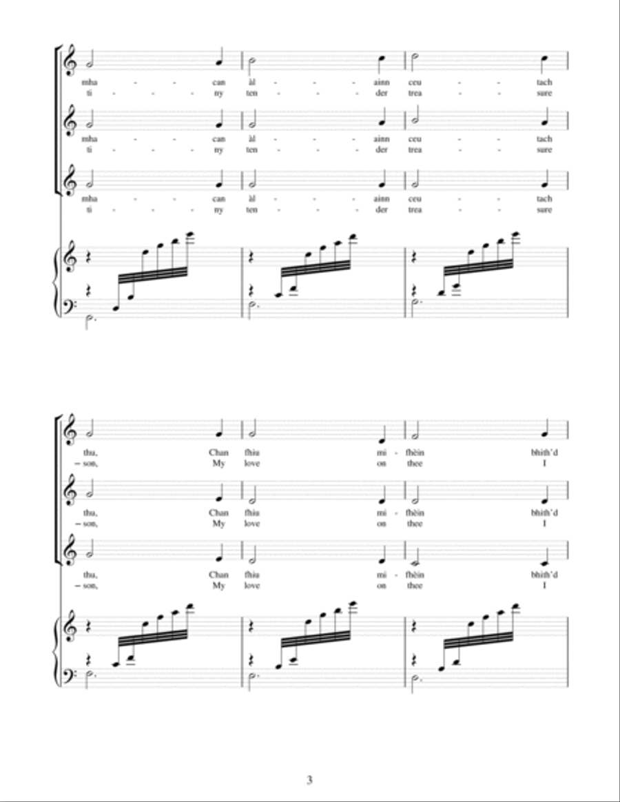 Taladh Chrisoda (Christ's Land) SSA scores gallery preview page 3