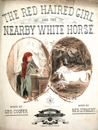 The Red Haired Girl and the Nearby White Horse