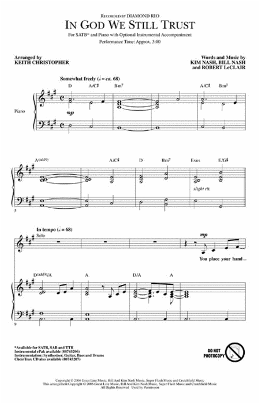 In God We Still Trust In God We Still Trust 4-Part scores gallery preview page 2