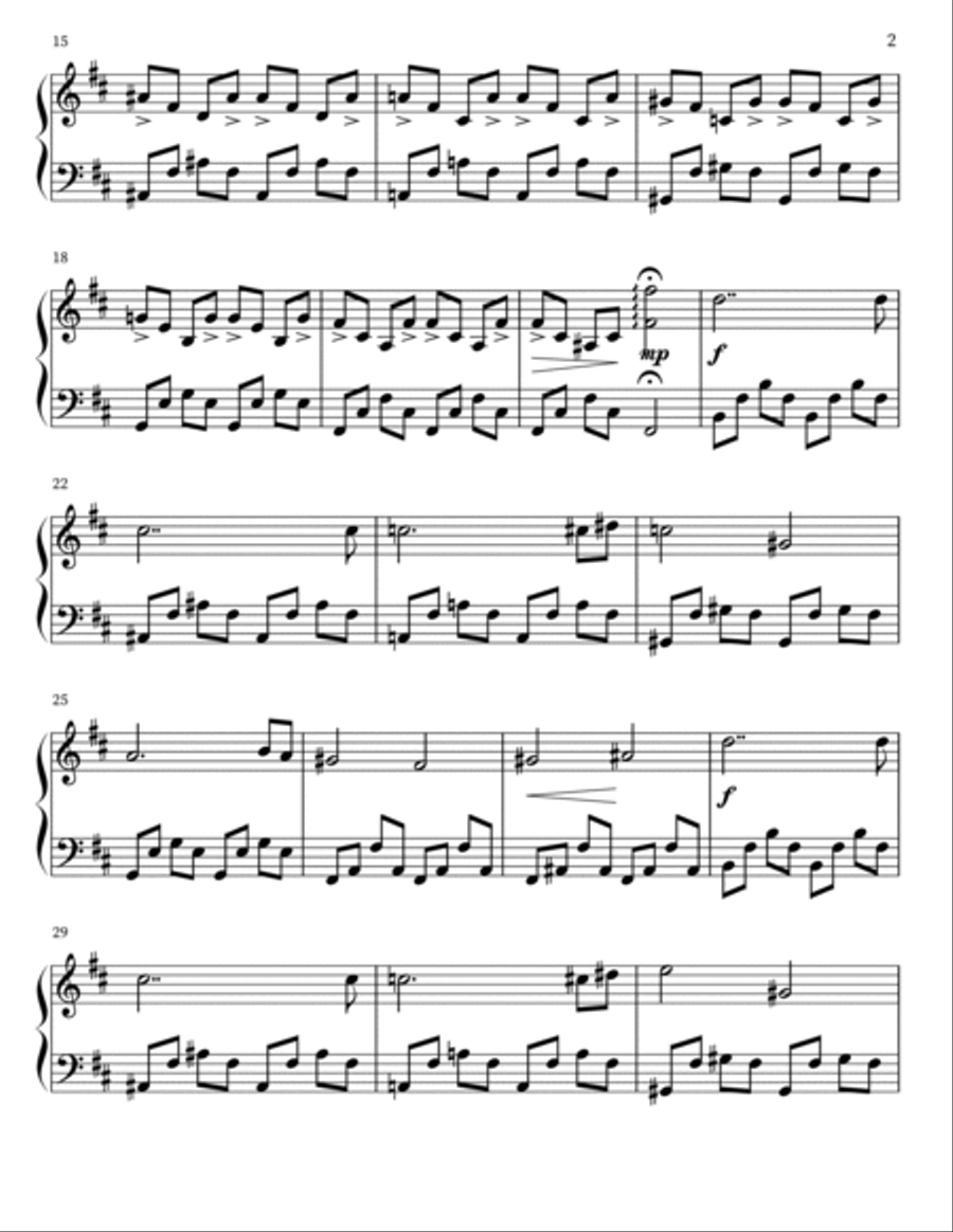 Distress Piano Solo scores gallery preview page 2