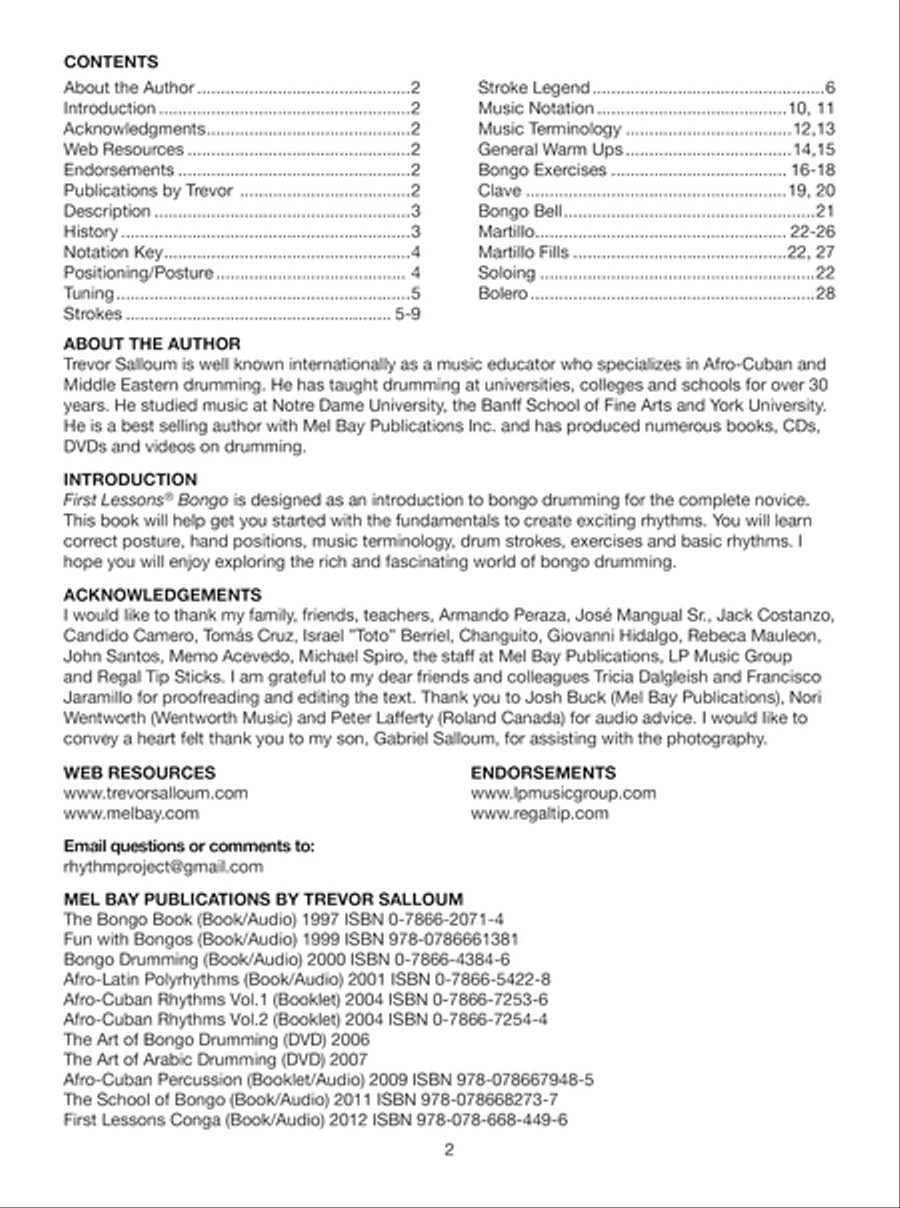 First Lessons Bongo Percussion scores gallery preview page 3