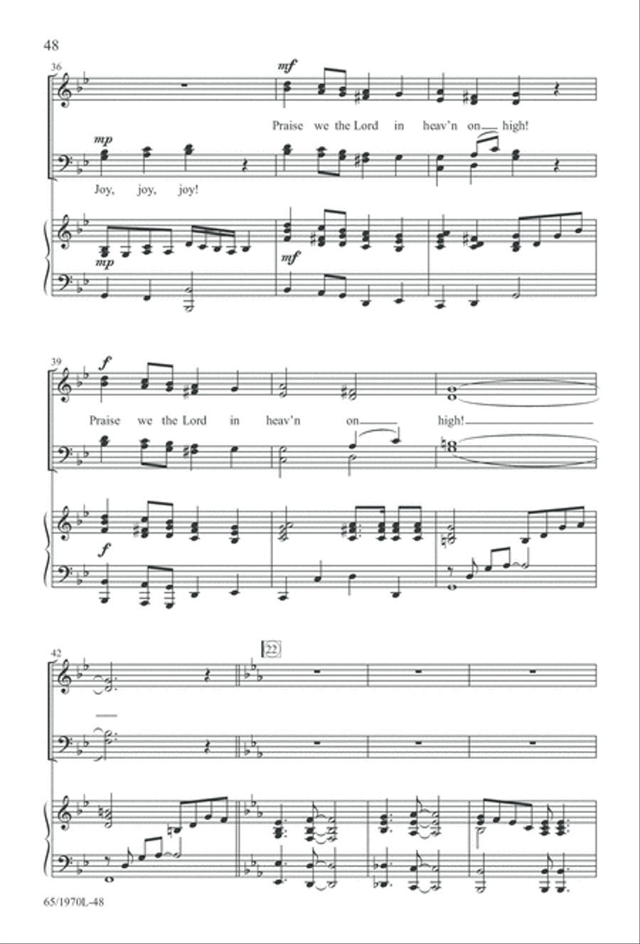A Great and Mighty Wonder 4-Part scores gallery preview page 49